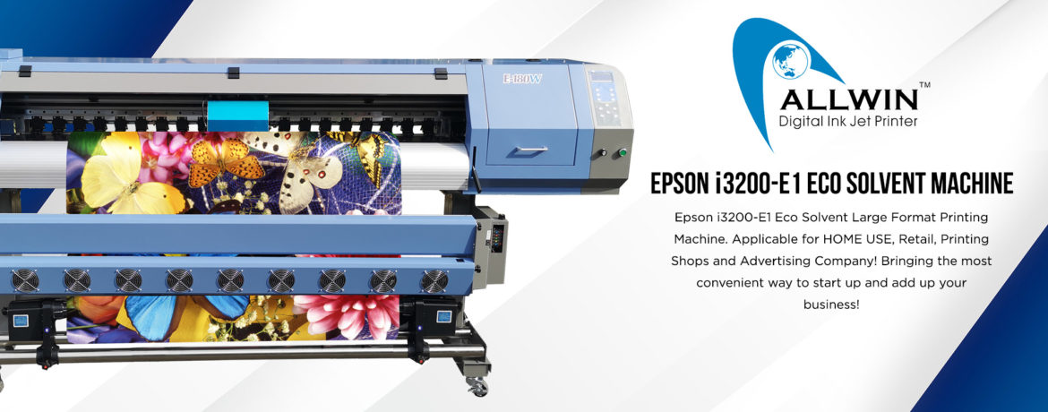 Allwin eco-solvent printer set up for outdoor banner production