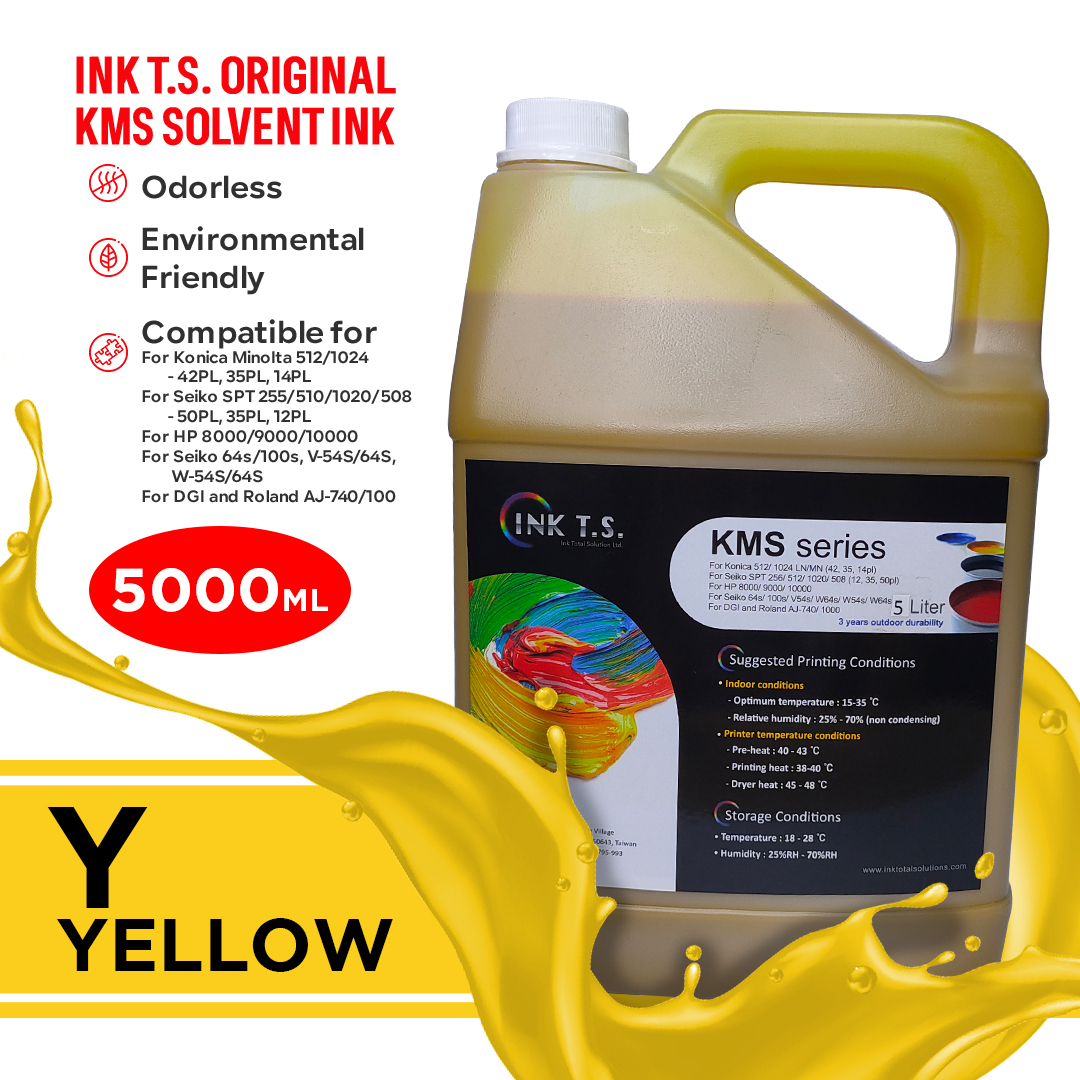 KMS solvent ink 5L yellow