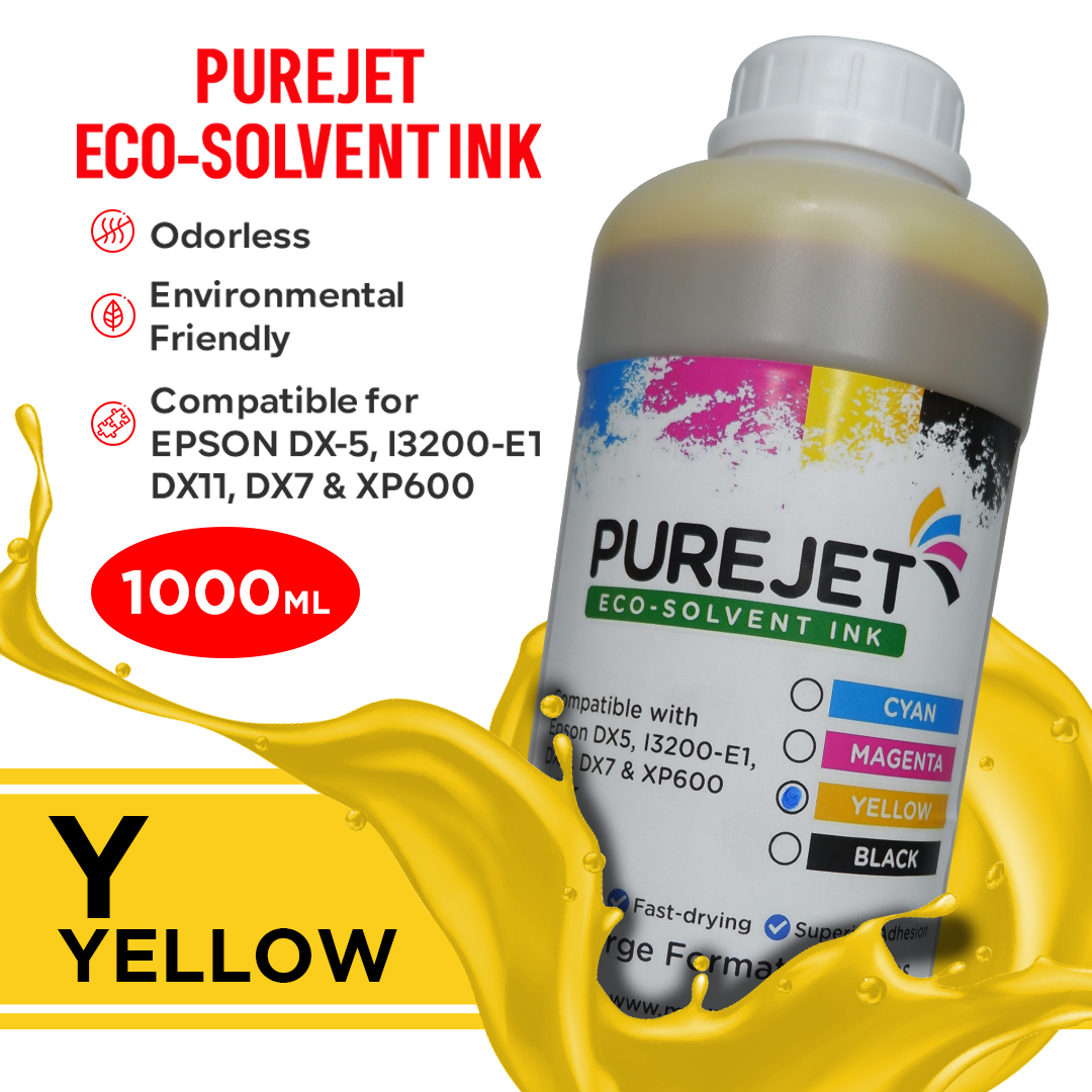 PureJet eco-solvent ink 1L yellow